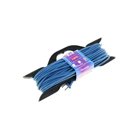 Шнур-Удлинитель на рамке "PowerCube" 10А.1розетка.Синий, морозостойкий.30 м 2*1,00мм2