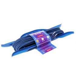 Шнур-Удлинитель на рамке "PowerCube" 6А.1розетка.Синий, морозостойкий.10 м 2*0,75мм2