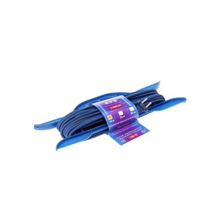 Шнур-Удлинитель на рамке "PowerCube" 6А.1розетка.Синий, морозостойкий.10 м 2*0,75мм2