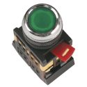 Арматура светосигнальная IEK ABLF-22 (зелёная) неон кнопка 1з+1р d22mm 240B