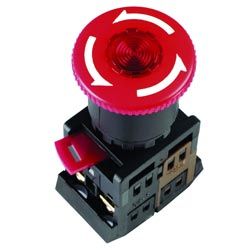 Арматура светосигнальная TDM AE-22 кнопка красная "Гриб" с фиксацией