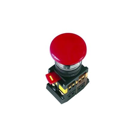 Арматура светосигнальная TDM AEAL-22 кнопка красная с фиксацией "Гриб" 1з+1р