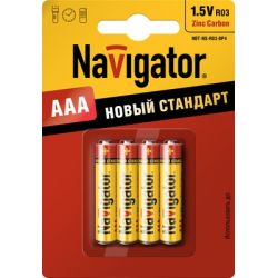 Элемент питания Navigator NBT-NS-R03-BP4 94 767