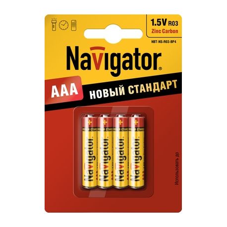 Элемент питания Navigator NBT-NS-R03-BP4 94 767