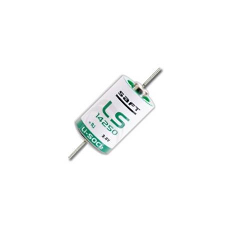 Аккумулятор Saft LS14250/350 CNA 3.6V Litium (1/2AA) 14,4 х 25 с выводами