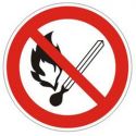 Знак TDM "Запрещается пользоваться открытым огнём и курить" d=180мм