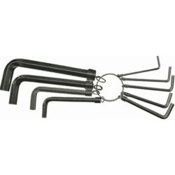 Набор ключей имбусовых SPARTA HEX (шестигранники), 1,5–10 мм, CrV, 10шт.,оксидированные, на кольце// 112665