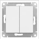 Выключатель 2-клавишный , схема 5, 10АХ, механизм,  Schneider Electric AtlasDesign цвет белый ATN000151