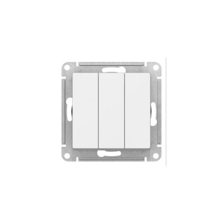 Выключатель 3-клавишный , схема 1+1+1, 10АХ, механизм,  Schneider Electric AtlasDesign цвет белый ATN000131
