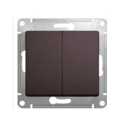 Выключатель механизм Schneider Electric Glossa 2-клавишный,сх.5,10AX, графит GSL001351