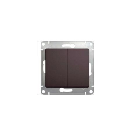 Выключатель механизм Schneider Electric Glossa 2-клавишный,сх.5,10AX, графит GSL001351