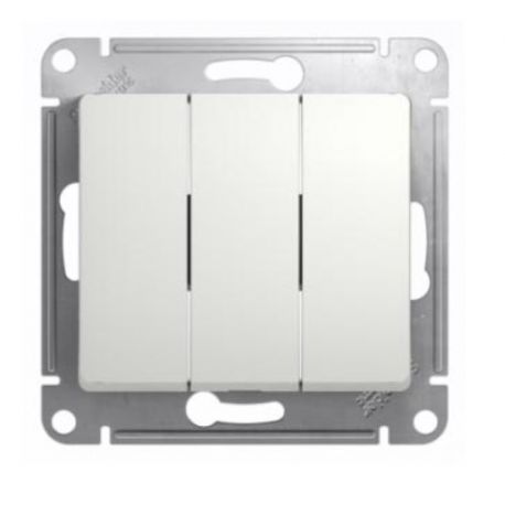 Выключатель механизм Schneider Electric Glossa сх.3 3-клавишный белый GSL000131