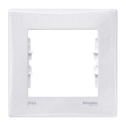 Рамка Schneider Electric Sedna 1-местная IP44 белая SDN5810121