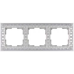 Рамка Werkel Antik 3-местная белое золото WL07-Frame-03 a036750