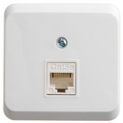 Розетка Schneider Electric Этюд О/У RJ45 кат.5E компьютерная 1-местная белый .Сделано в России KOMA-001B