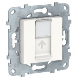 Розетка Unica NEW компьютерная, RJ45, одиночная, категория 5е UTP, цвет белый