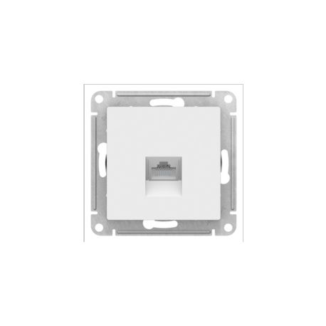 Розетка компьютерная RJ45, механизм,  Schneider Electric AtlasDesign цвет белый ATN000183