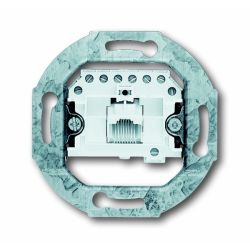 Розетка механизм ABB телефонная RJ 11/12 RJ 45 кат. 3, 8(8)  /0213-507 0230-0-0378