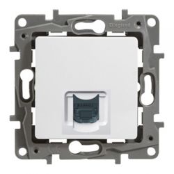 Розетка механизм Legrand Etika компьютерная 1-местная RJ45 кат 5 UTP белый 672241