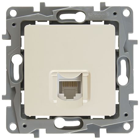 Розетка механизм Legrand Etika компьютерная 1-местная RJ45 кат 5 UTP слоновая кость 672341