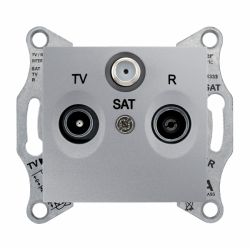 Розетка механизм Schneider Electric Sedna TV/R/SAT оконечная  1dB, алюминий SDN3501360