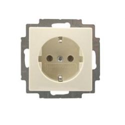 Розетка ABB Basic 55 SCHUKO 1-местная слоновая кость 2011-0-3857