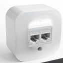 Розетка Legrand Quteo компьютерная + телефонная  RJ11+RJ45 кат5 UTP белая 782221