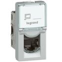 Розетка механизм Legrand Mosaic RJ45 UTP кат.6 1 модуль алюминий 79461