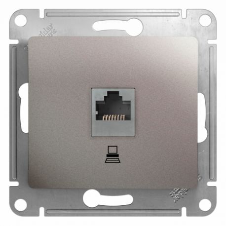 Розетка механизм Schneider Electric Glossa компьютерная RJ45 кат.5E платина GSL001281K