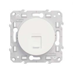 Розетка механизм Schneider Electric Odace компьютерная 1-местная RJ45 кат.5е  белый S52R471