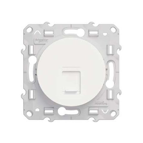 Розетка механизм Schneider Electric Odace компьютерная 1-местная RJ45 кат.5е  белый S52R471