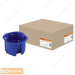 Коробка установочная TDM СП D65х45мм, саморезы, синяя, IP20 SQ1402-1128 SQ1402-1128