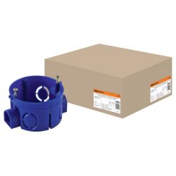 Коробка установочная TDM СП D68х42мм, саморезы, стыковочные узлы синяя, IP20 SQ1402-1118 