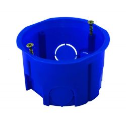 ПодрозетникTDM пластматссовый для установки в бетон с винтами  68х45 мм IP20, синий SQ1402-0002 SQ1402-0002