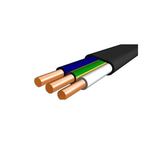 ВВГ - 0,66 3х2,5 плоский кабель (Бухта 10м)