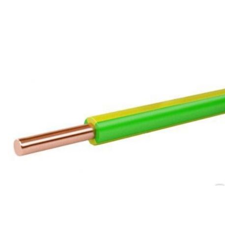 ПВ-1 6 (ПУВ) провод медный желто-зеленый  (ОТМОТКА 30м)