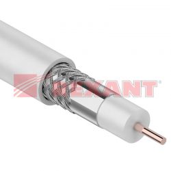 RG-6U, (48%), 75 Ом, белый REXANT кабель (100м)