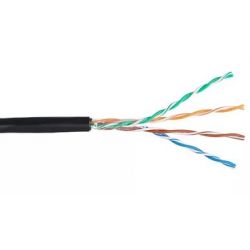 UTP 4PR cat. 5Е 4х2х0,52 КСП внешний медь, кабель чёрный (300м)