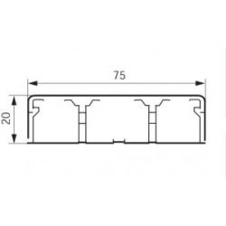 Мини-плинтус Legrand 30033 DLPlus пл. с/пер.75х20