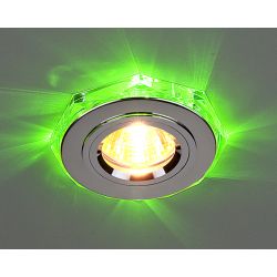 Светильник точечный Elektrostandard 2020/2/2020 MR16 хром/зеленая подсветка