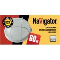 Светильник Navigator NBL-R2-60-E27 белый круглый с решеткой 94 803