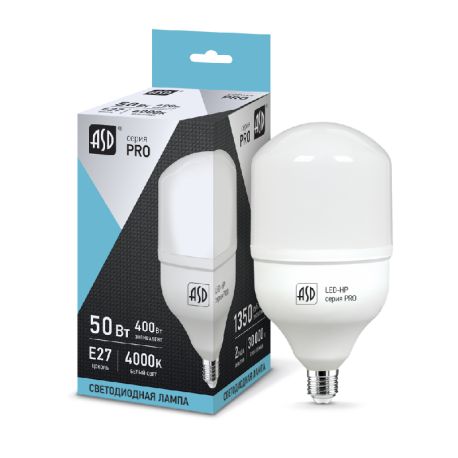Светодиодная лампа ASD LED-HP-PRO 50Вт 230В Е27 4000К 4500Лм