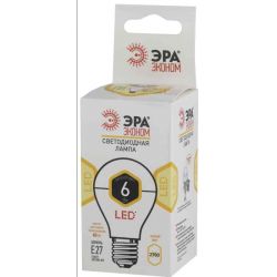 Светодиодная лампа ERA LED smd A60-6Вт-827-E27 ECO