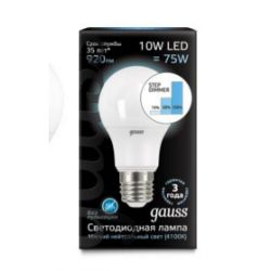 Светодиодная лампа Gauss LED A60 10Вт E27 4100K step dimmable