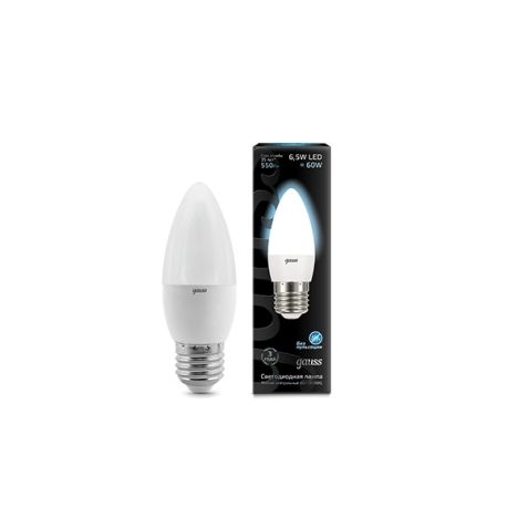 Светодиодная лампа Gauss LED Candle E27 6.5Вт 4100К 1/10/50