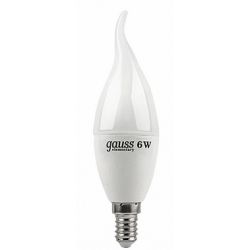 Светодиодная лампа Gauss LED Candle tailed E14 6.5Вт 2700K/3000К 1/10/50