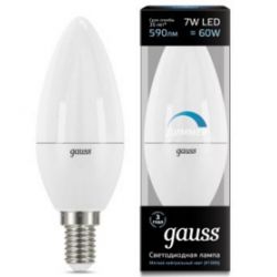 Светодиодная лампа Gauss LED Candle-dim E14 7Вт 4100К диммируемая