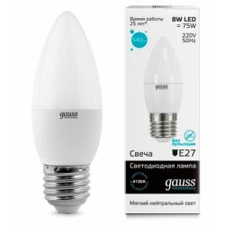 Светодиодная лампа Gauss LED Elementary Candle 8Вт E27 4100K