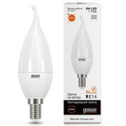 Светодиодная лампа Gauss LED Elementary Candle Tailed 8Вт E14 2700K/3000К