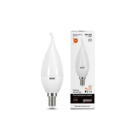 Светодиодная лампа Gauss LED Elementary Candle Tailed 8Вт E14 2700K/3000К